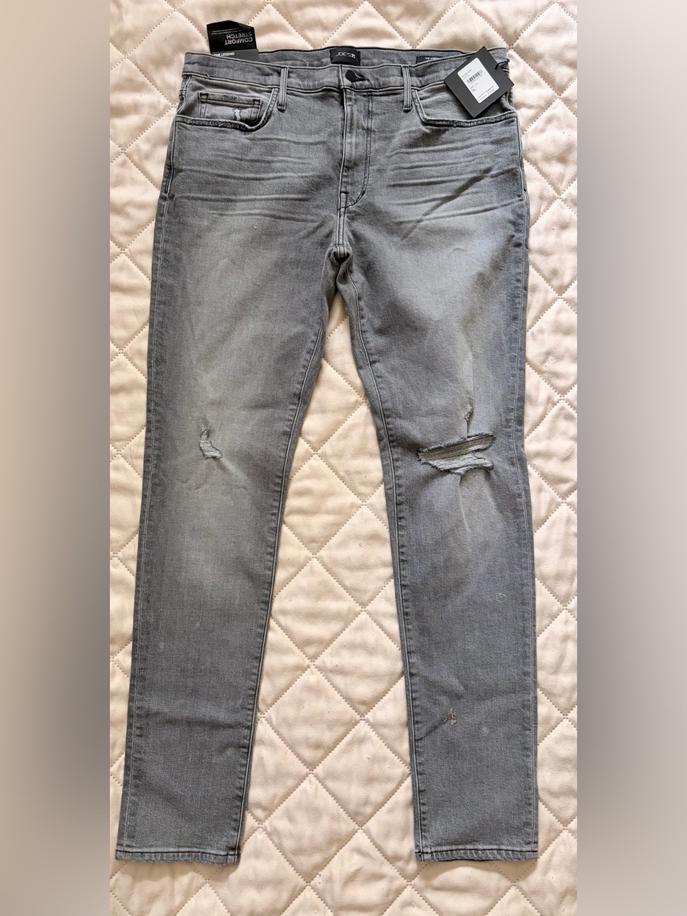 Joe’s Skinny Fit Grey Distressed Jeans NWT. Men’s Size 36